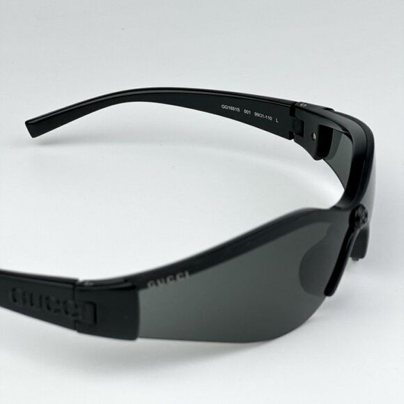 NEW Gucci GG1651S 001 Black Grey Unisex Mask Sunglasses GG 1651S main image 5
